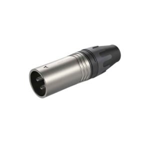 Conector XLR Macho de 3 Polos RX3M Niquelado / Negro
